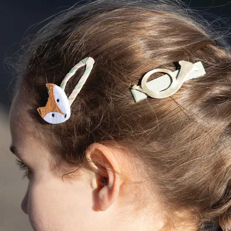 Equetech Junior Hair Clips Pack of 4 - Fox and Hounds-3