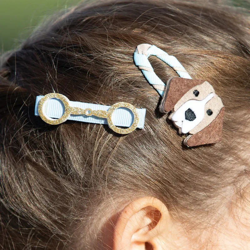 Equetech Junior Hair Clips Pack of 4 - Fox and Hounds-2