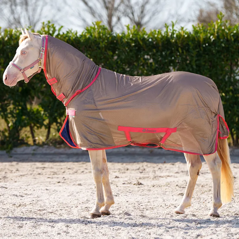 Bucas Freedom Pony Combo Neck Fly Rug - Hazelnut-2