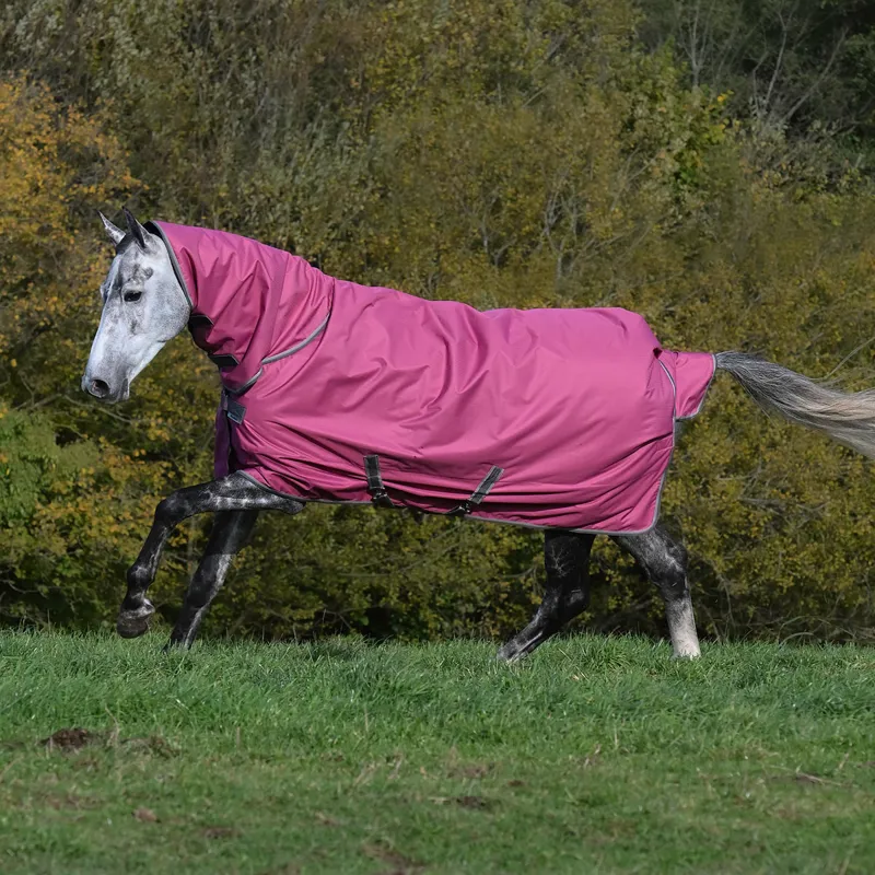 Bucas Freedom 300g Detachable Neck Turnout Rug - Raspberry
