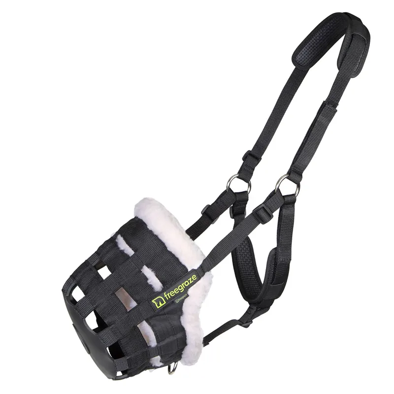 FreeGraze Deluxe Comfort Grazing Muzzle - Black-3