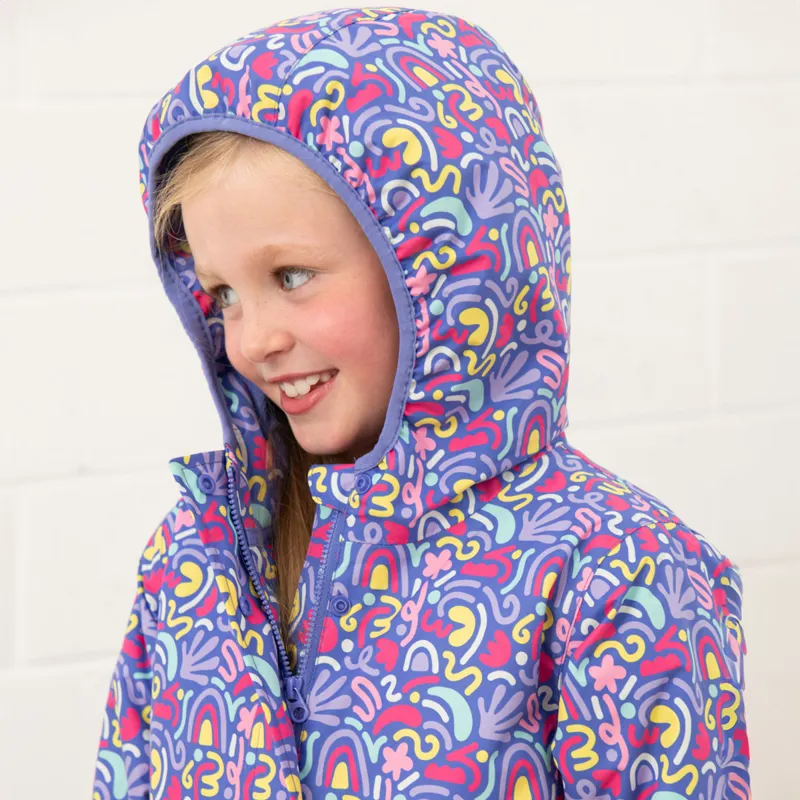 Lighthouse Freya Junior Girls Waterproof Jacket - Abstract Print-3