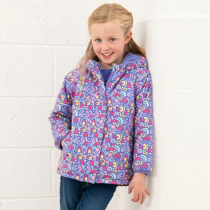 Lighthouse Freya Junior Girls Waterproof Jacket - Abstract Print-8