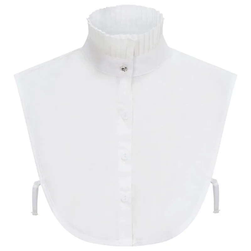 Equetech Lead Rein Frilly False Collar Bib - Ecru