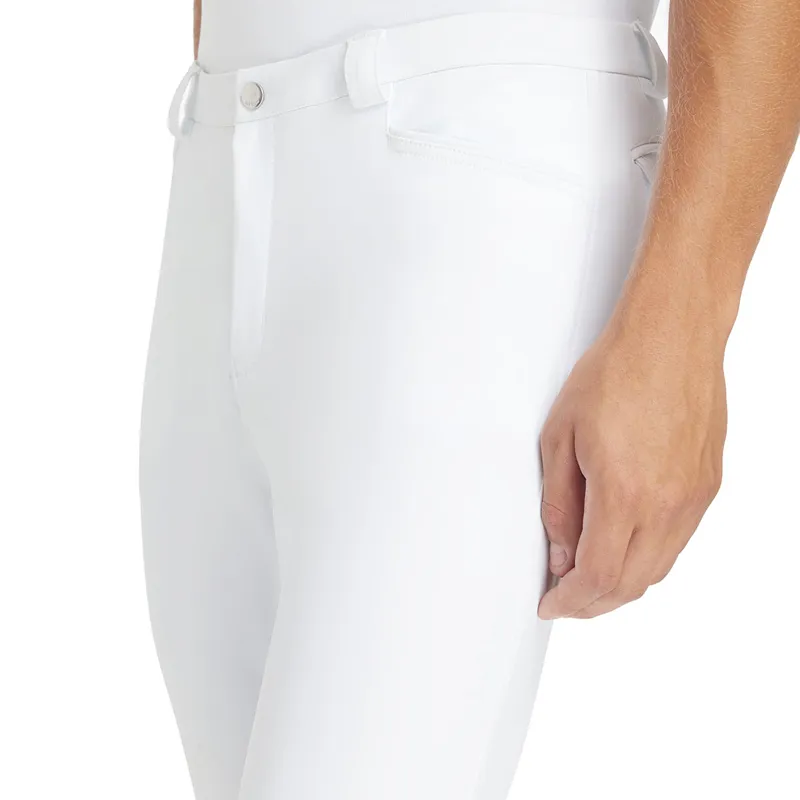 LeMieux Sports Full Grip Mens Competition Breeches - White-4