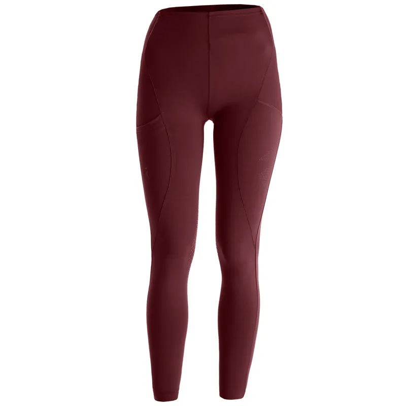 Aztec Diamond Core Full Grip Womens Riding Leggings - Cherry-7