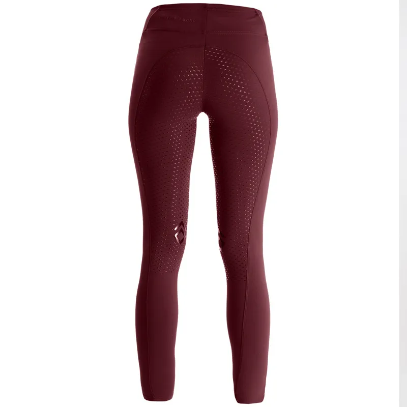 Aztec Diamond Core Full Grip Womens Riding Leggings - Cherry-6