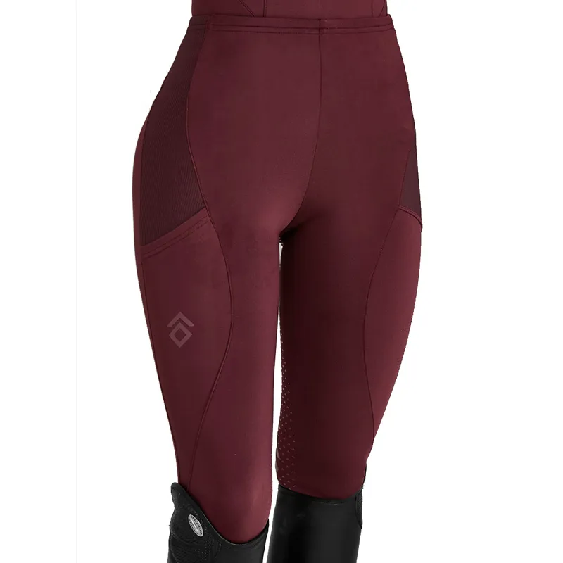 Aztec Diamond Core Full Grip Womens Riding Leggings - Cherry