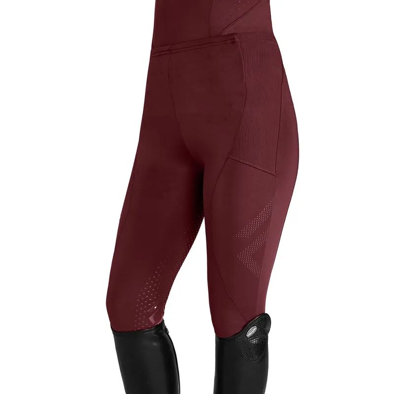 Aztec Diamond Core Full Grip Womens Riding Leggings - Cherry-2