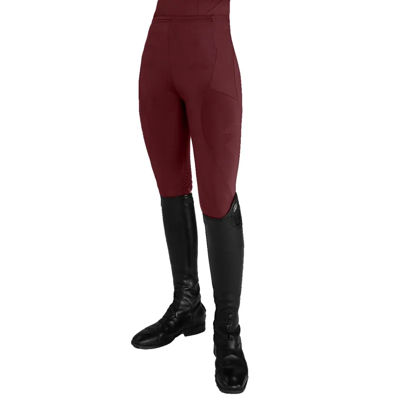Aztec Diamond Core Full Grip Womens Riding Leggings - Cherry-1