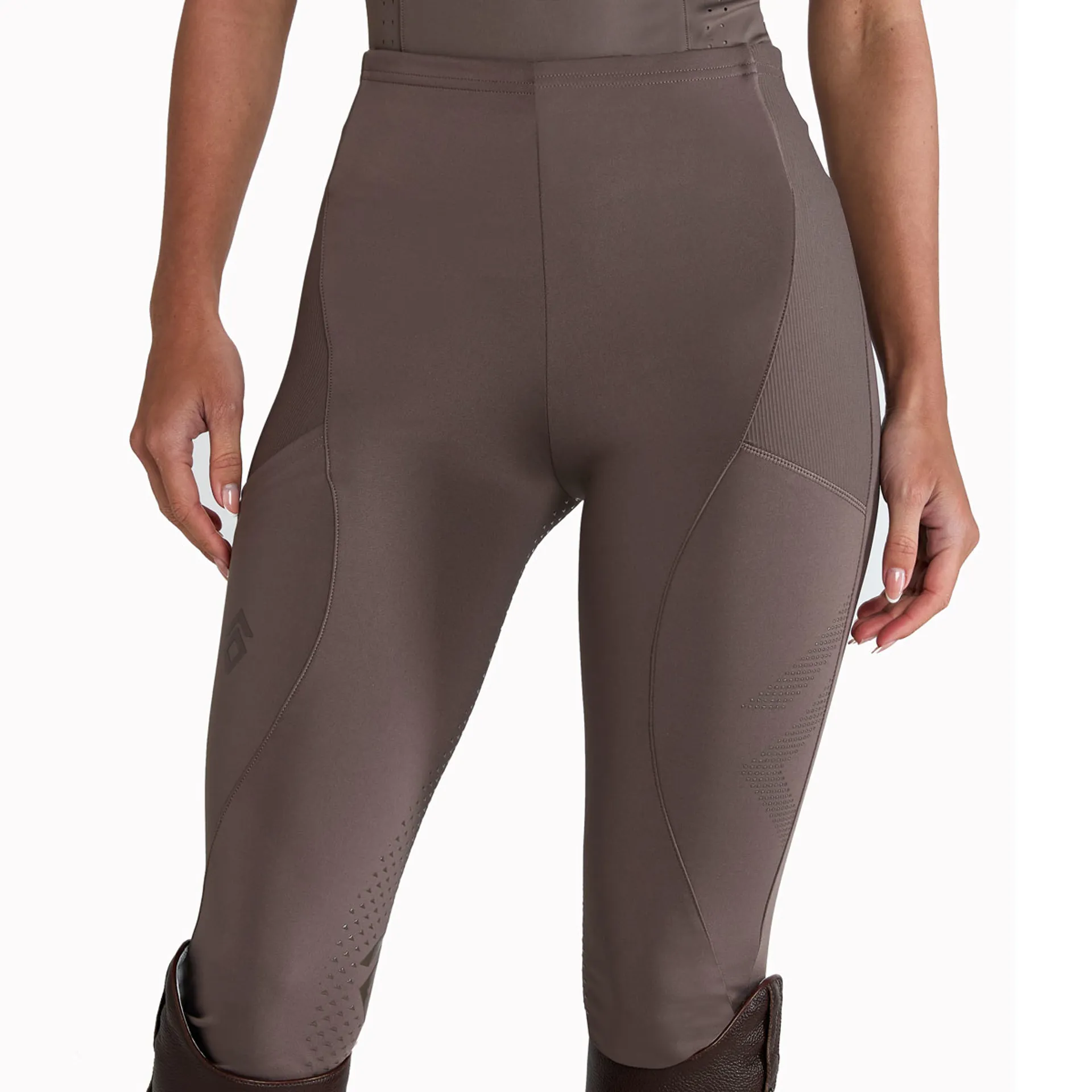 Aztec Diamond Core Full Grip Ladies Riding Leggings - Fawn