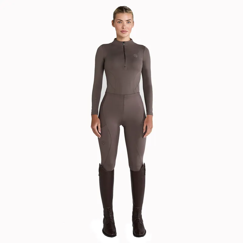 Aztec Diamond Core Full Grip Ladies Riding Leggings - Fawn-2