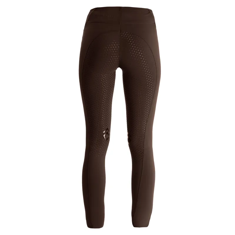 Aztec Diamond Core Full Grip Ladies Riding Leggings - Mocha-1