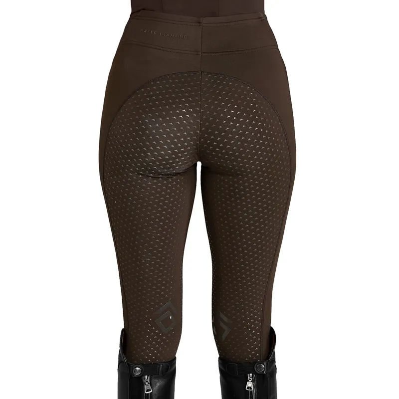 Aztec Diamond Core Full Grip Ladies Riding Leggings - Mocha-2