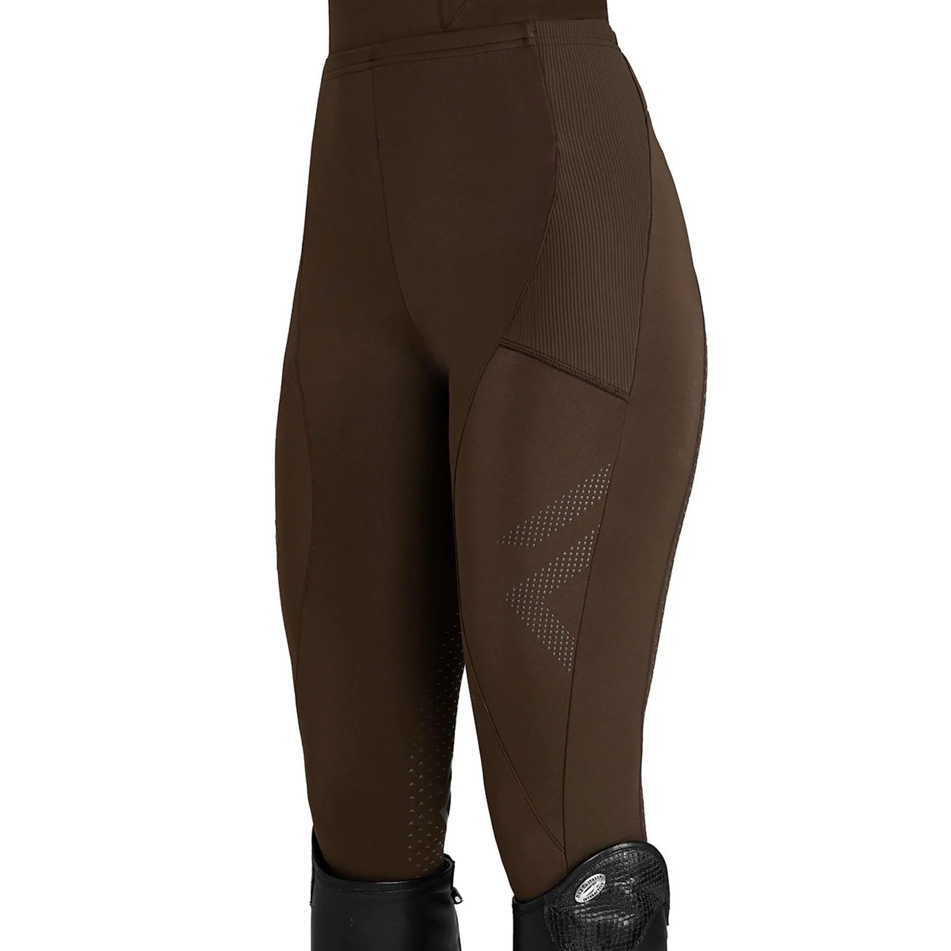 Aztec Diamond Core Full Grip Ladies Riding Leggings - Mocha
