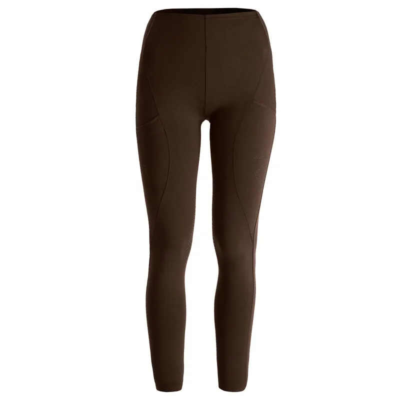 Aztec Diamond Core Full Grip Ladies Riding Leggings - Mocha-7