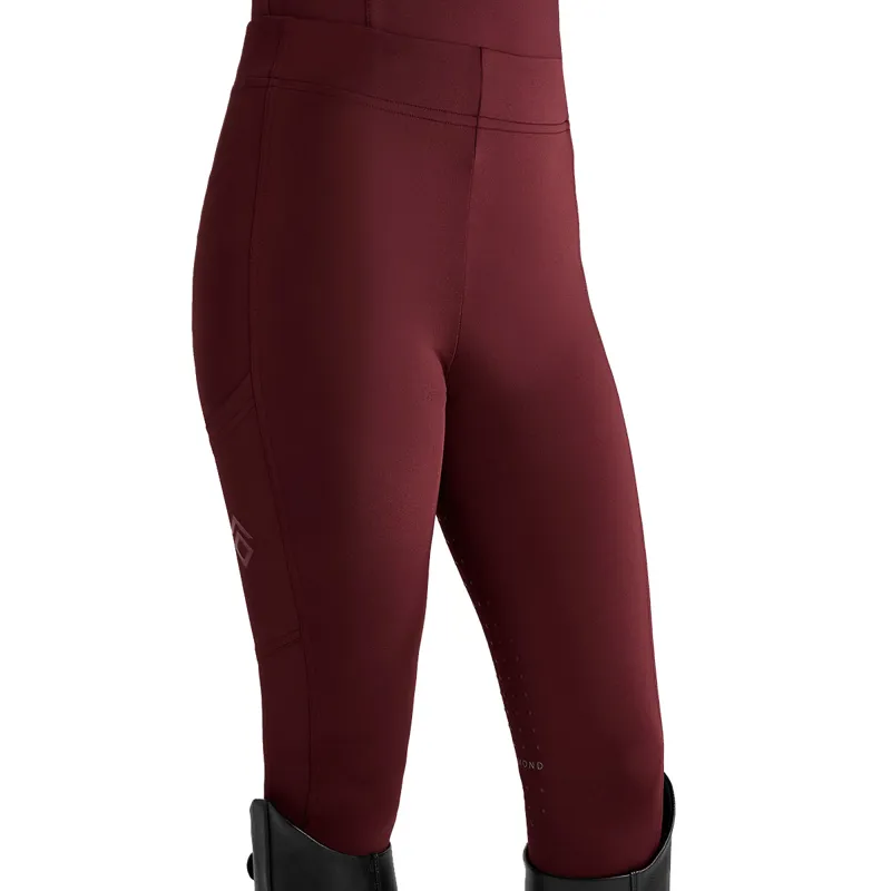 Aztec Diamond Young Rider Full Grip Junior Riding Leggings - Cherry-3