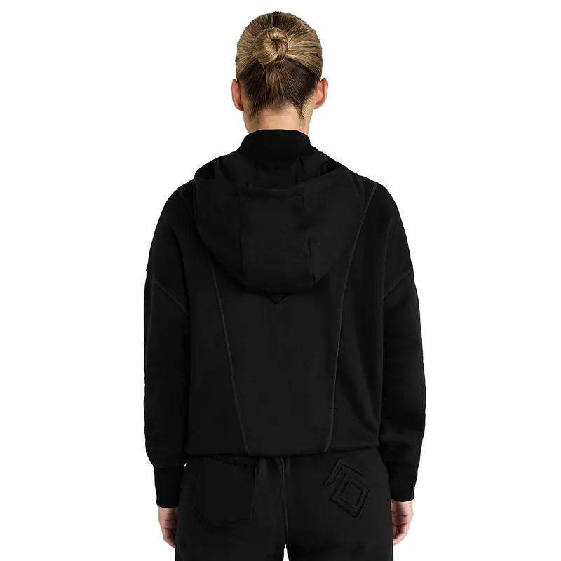 Aztec Diamond Premium Full Zip Womens Hoodie - Black-3