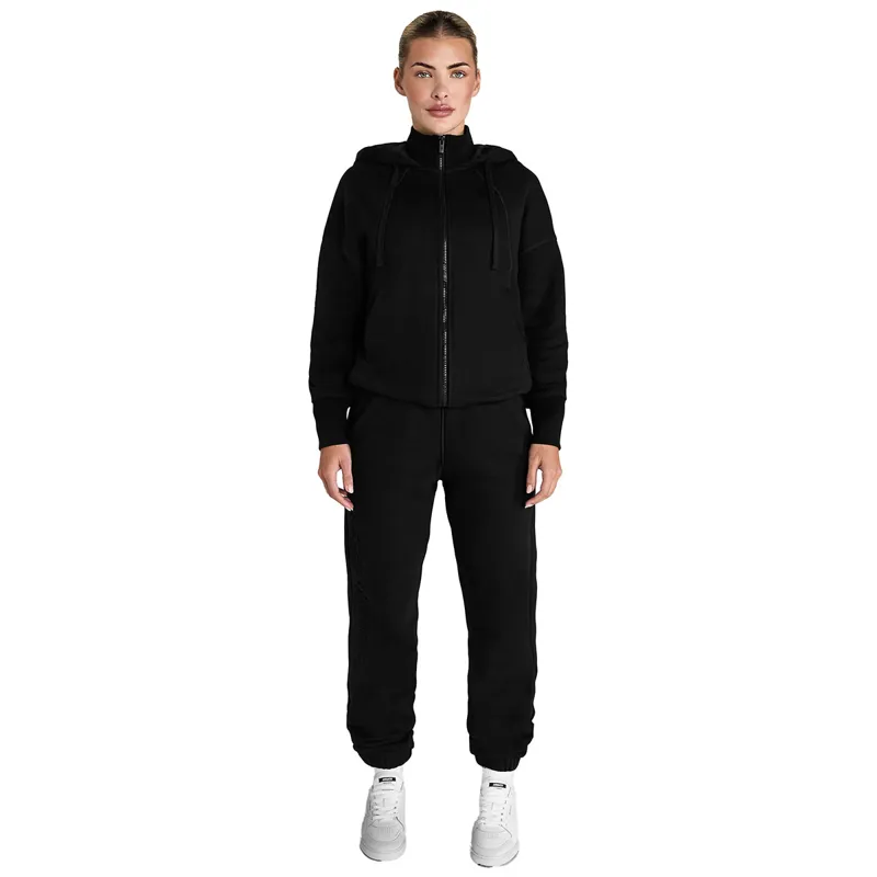 Aztec Diamond Premium Full Zip Womens Hoodie - Black-2