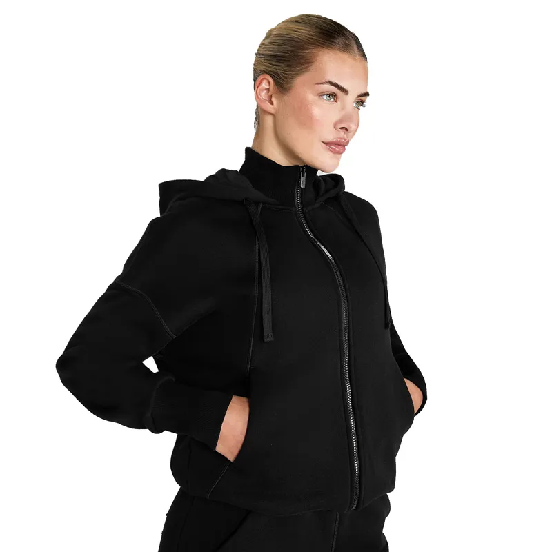 Aztec Diamond Premium Full Zip Womens Hoodie - Black