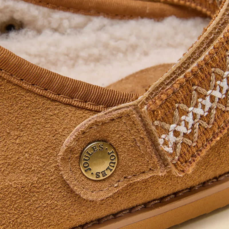 Joules Womens House Slippers - Chestnut Brown-6