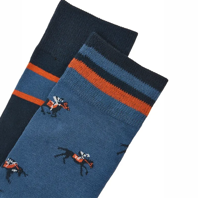 Joules Kingsbury Mens Socks 2 Pack - Blue Jockey-1