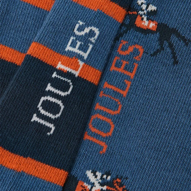 Joules Kingsbury Mens Socks 2 Pack - Blue Jockey-2