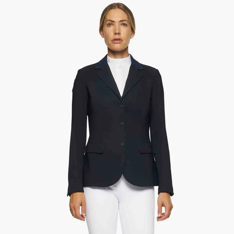 Cavalleria Toscana Competition Zip Womens Show Jacket - Navy-1