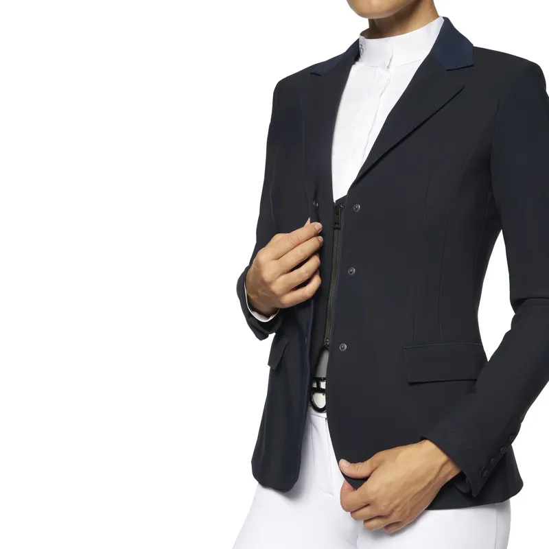 Cavalleria Toscana Competition Zip Womens Show Jacket - Navy-3