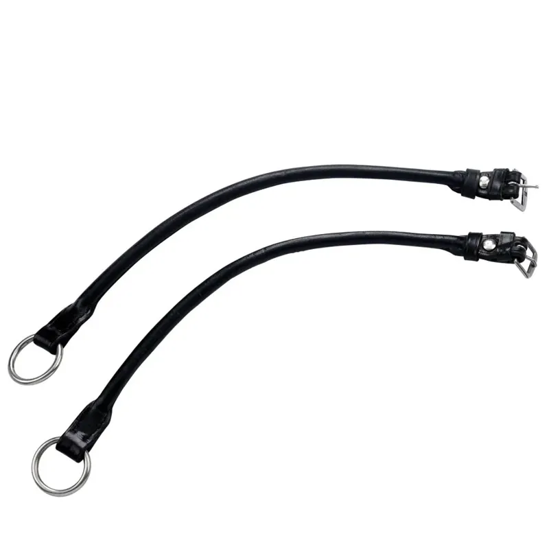 Hy Equestrian Leather Gag Cheeks - Black