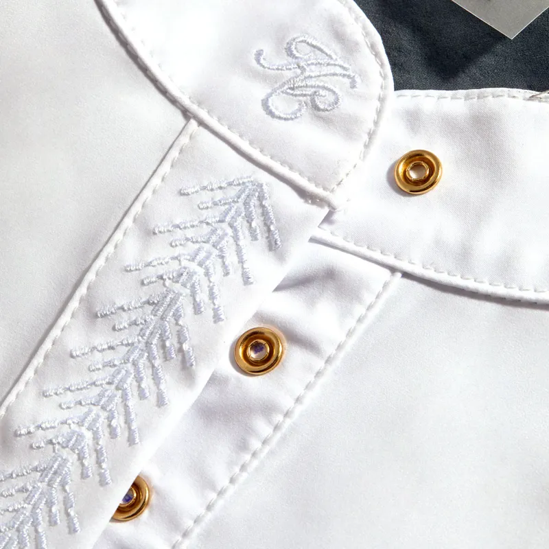 Holland Cooper Gatcombe Ladies Short Sleeve Show Shirt - Ink Navy-5