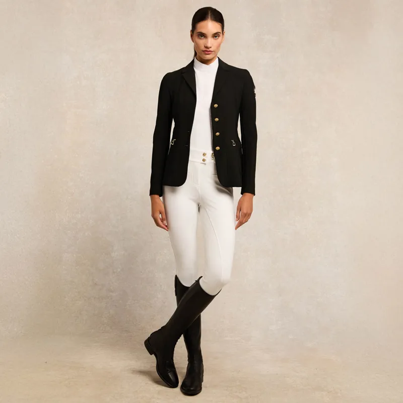 Holland Cooper Gatcombe Ladies Short Sleeve Show Shirt - White-5