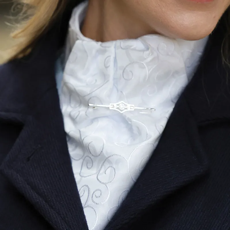 Equetech Deluxe Gatsby Stock Pin - Silver-1