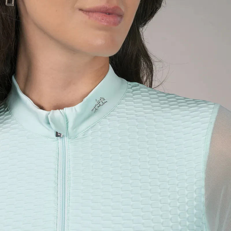 Schockemohle Gianna Style Ladies Training Shirt - Aqua Sea-4