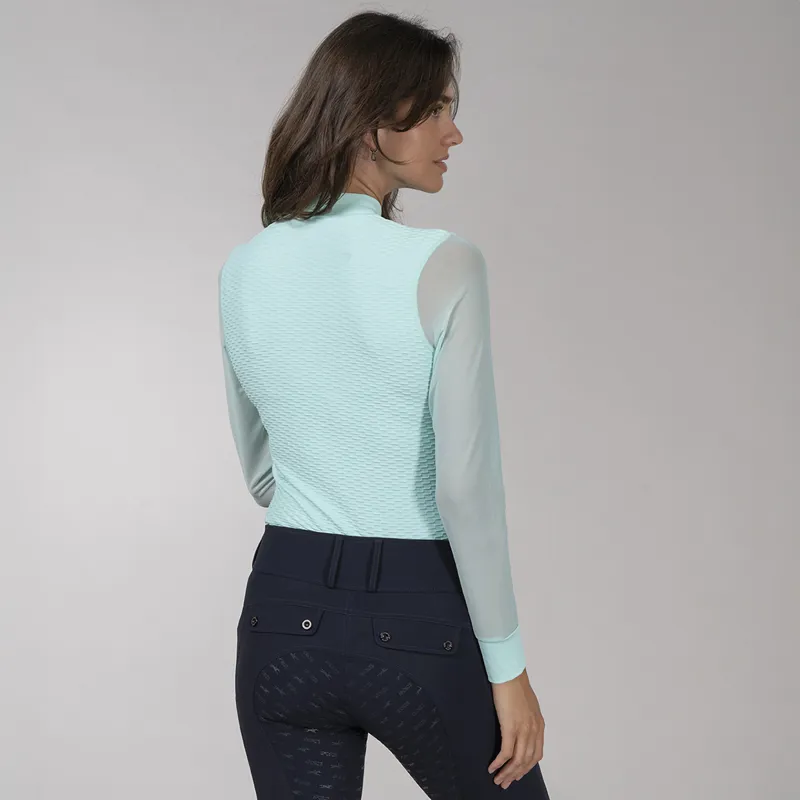 Schockemohle Gianna Style Ladies Training Shirt - Aqua Sea-3