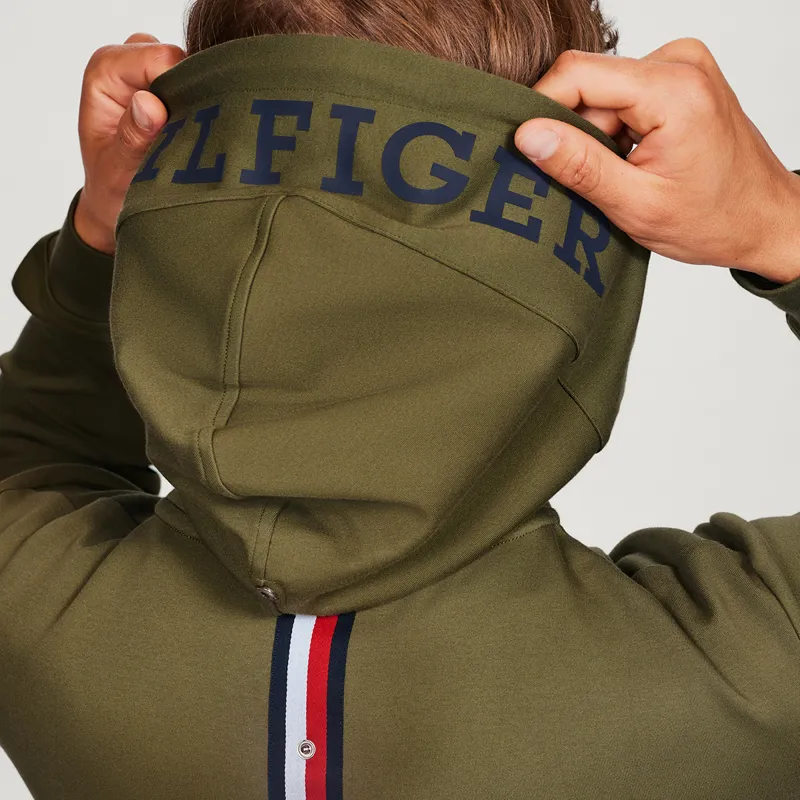Tommy Hilfiger Glenn Mens Zip Up Hoodie - Utility Olive-3