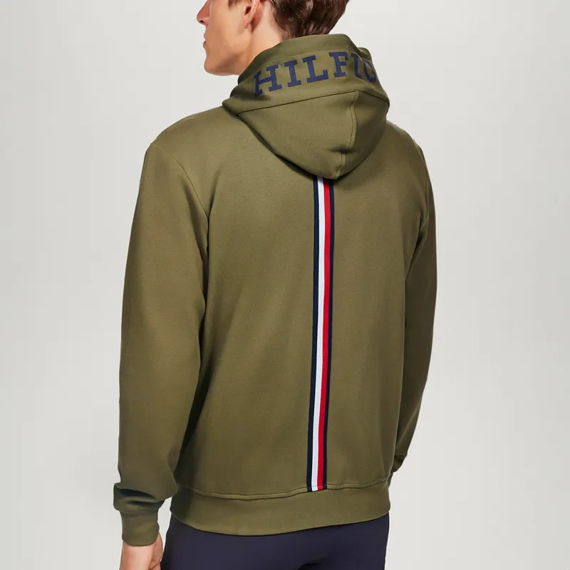 Tommy Hilfiger Glenn Mens Zip Up Hoodie - Utility Olive-1