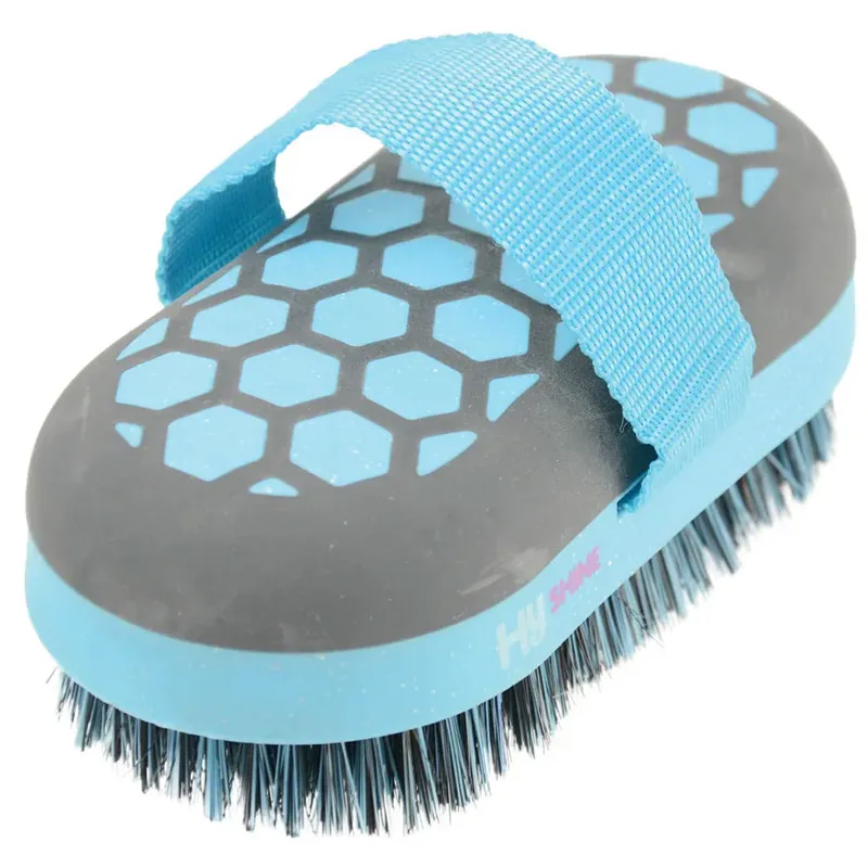 Hy Equestrian Glitter Body Brush - Navy/Blue