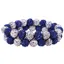 QHP Gloss Hair Scrunchie - White/Cobalt