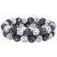 QHP Gloss Hair Scrunchie - White/Grey