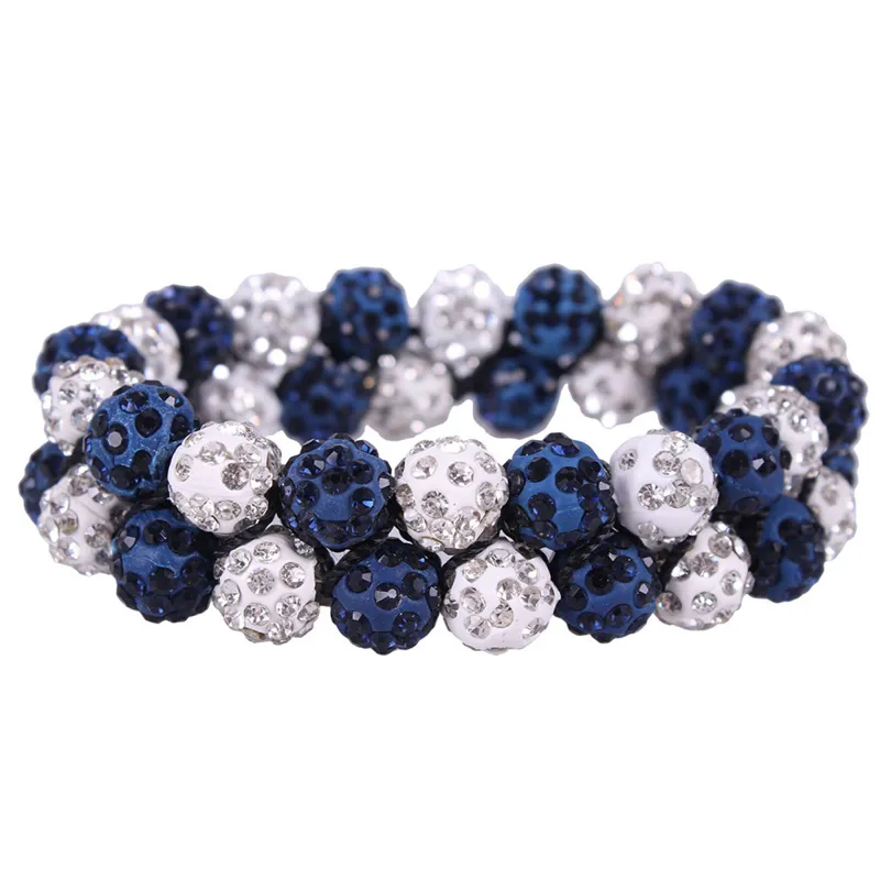 QHP Gloss Hair Scrunchie - White/Navy