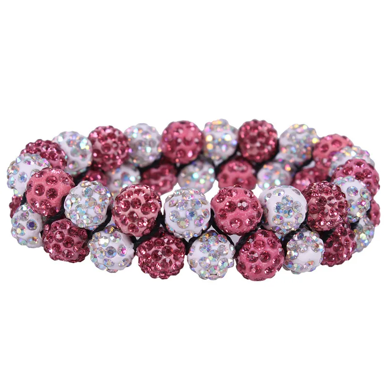 QHP Gloss Hair Scrunchie - White/Pink