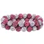 QHP Gloss Hair Scrunchie - White/Pink