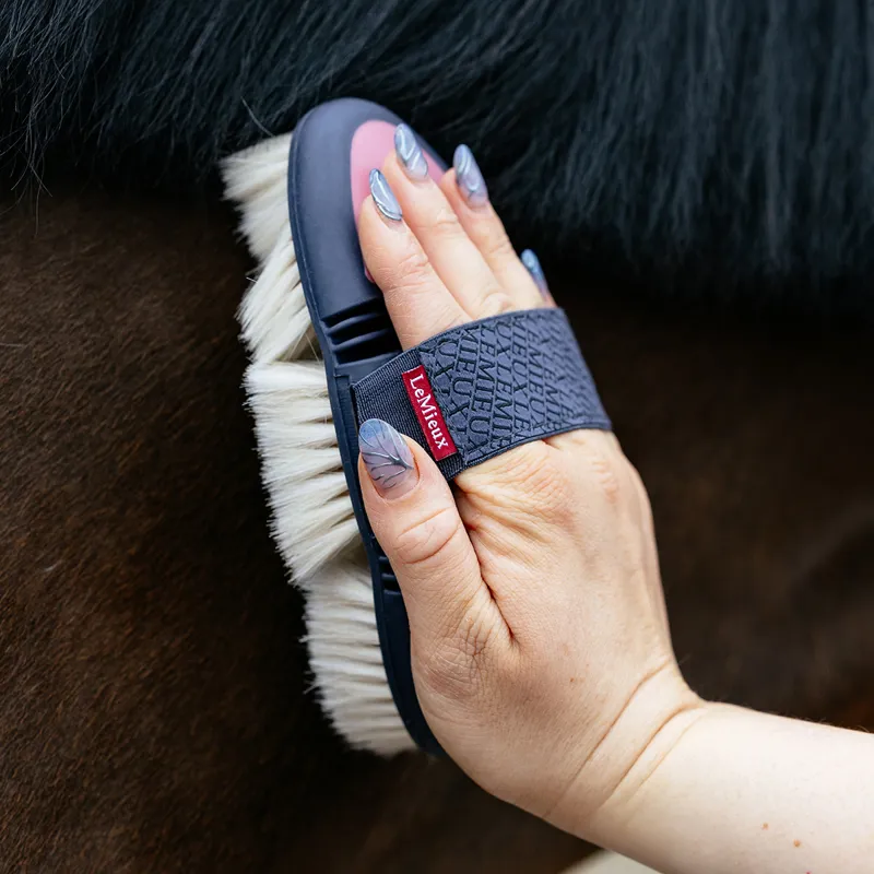 LeMieux Flexi Goats Hair Body Brush - Peony-1