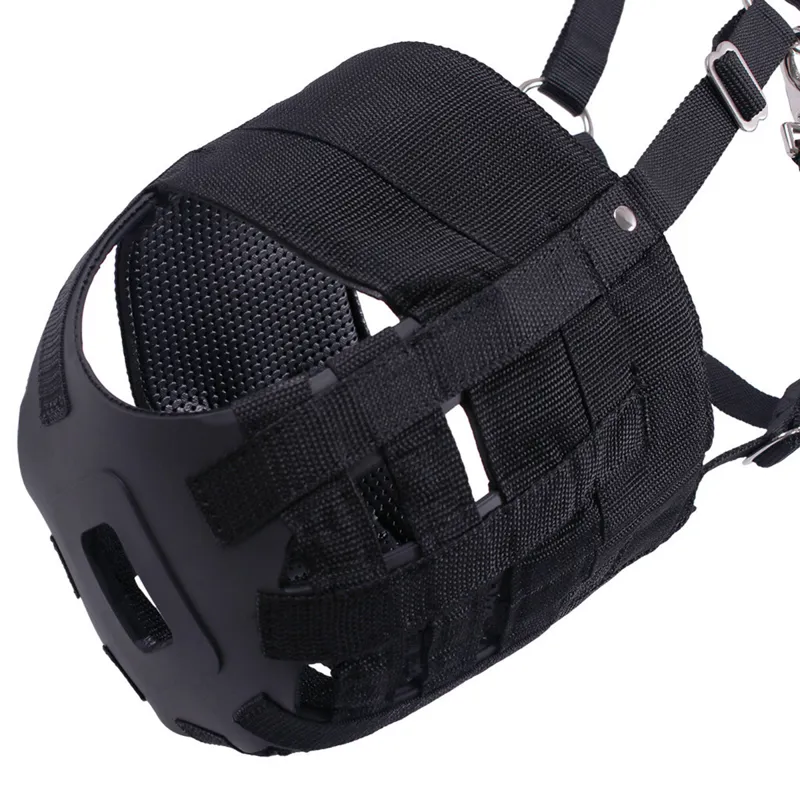 QHP Grazing Muzzle with Nostril Holes - Black-4