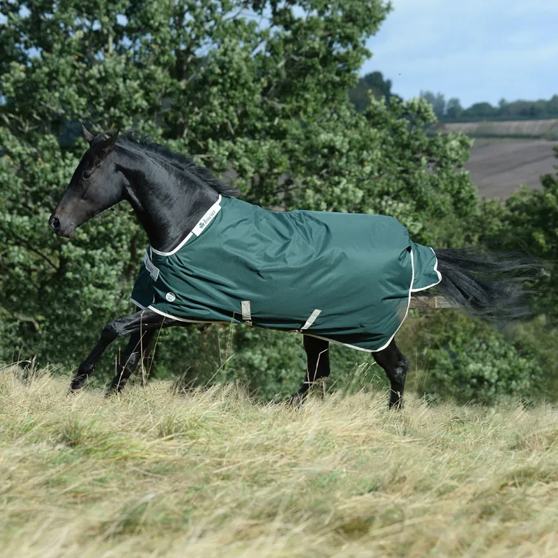 Bucas Greenline 300g Standard Neck Turnout Rug - Green/Cream-13