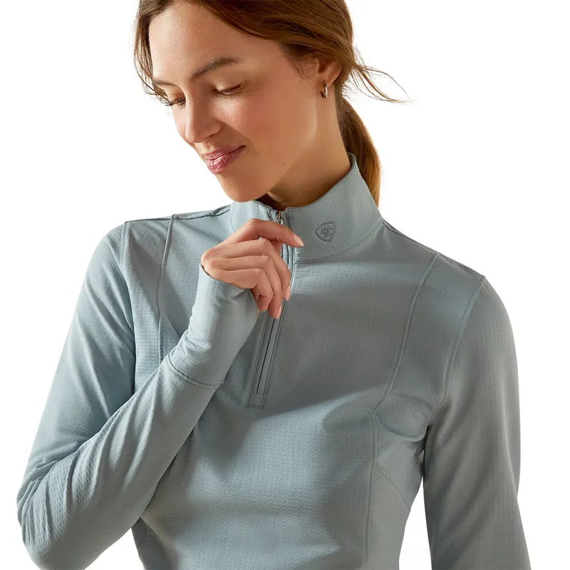Ariat Gridwork 2.0 1/4 Zip Womens Base Layer - Lead-3
