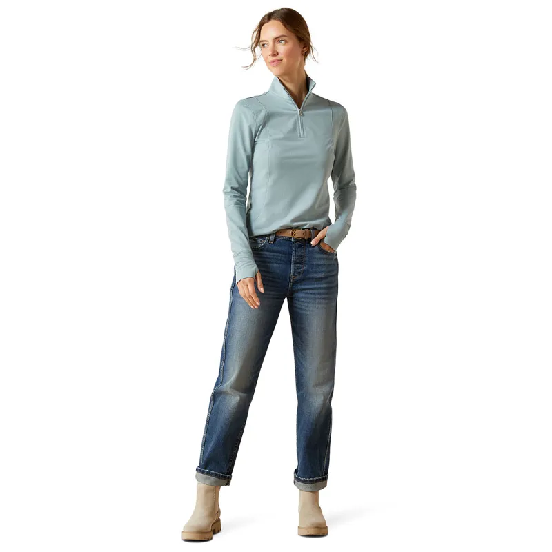 Ariat Gridwork 2.0 1/4 Zip Womens Base Layer - Lead-1