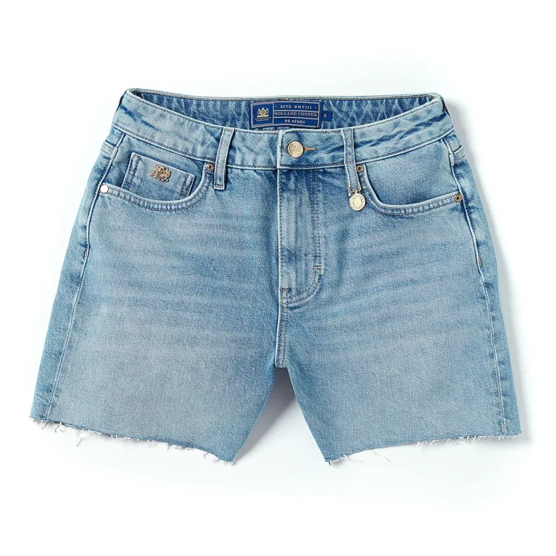 Holland Cooper High Rise Ladies Denim Shorts - Vintage Indigo-3