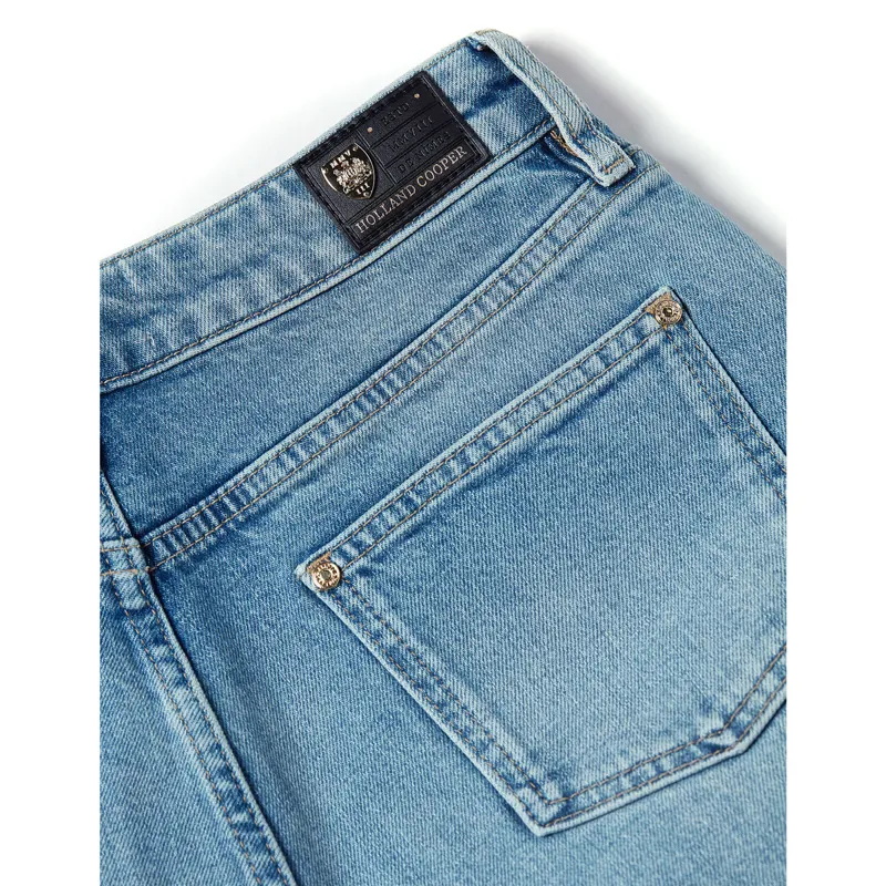 Holland Cooper High Rise Ladies Denim Shorts - Vintage Indigo-5